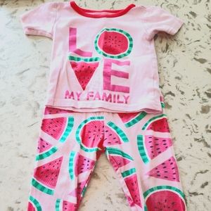 Toddlers Girl's  Pink Pajama Set